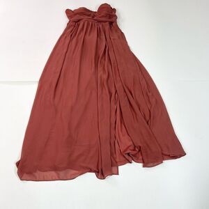 Birdy Grey Maxi Dress Womens Large Rust Grace Convertible Bridesmaid Gown